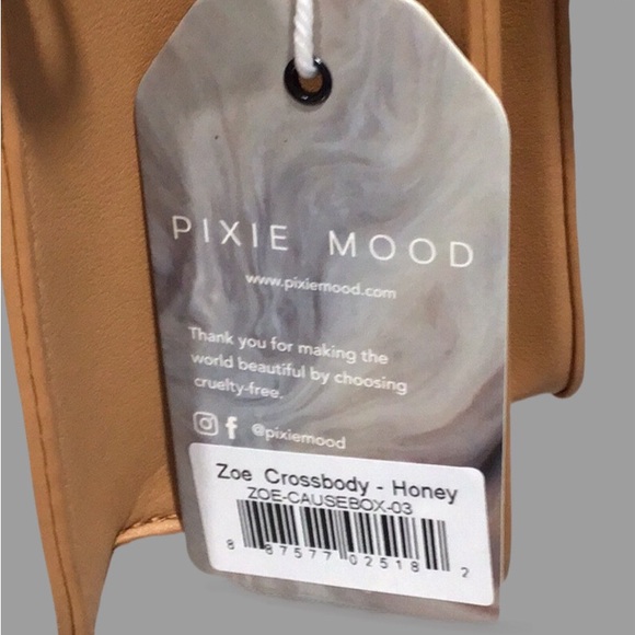 NWT PIXIE MOOD Zoe Causebox Vegan Leather Crossbody, Honey Color - Picture 15 of 15